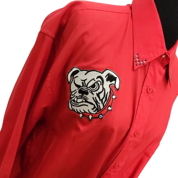 Women's Las Olas Georgia Bulldog Long Sleeve Shirt GO DAWGS!! Size Large - Picture 5 of 11